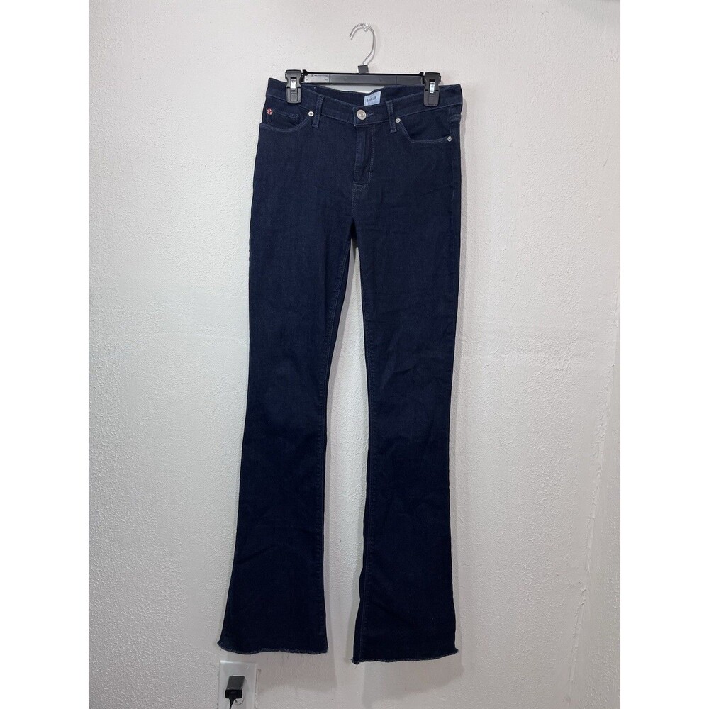 Hudson Jeans Womens 27 Blue Natalie Midrise Bootcut Crop Raw Hem Capsule Casual